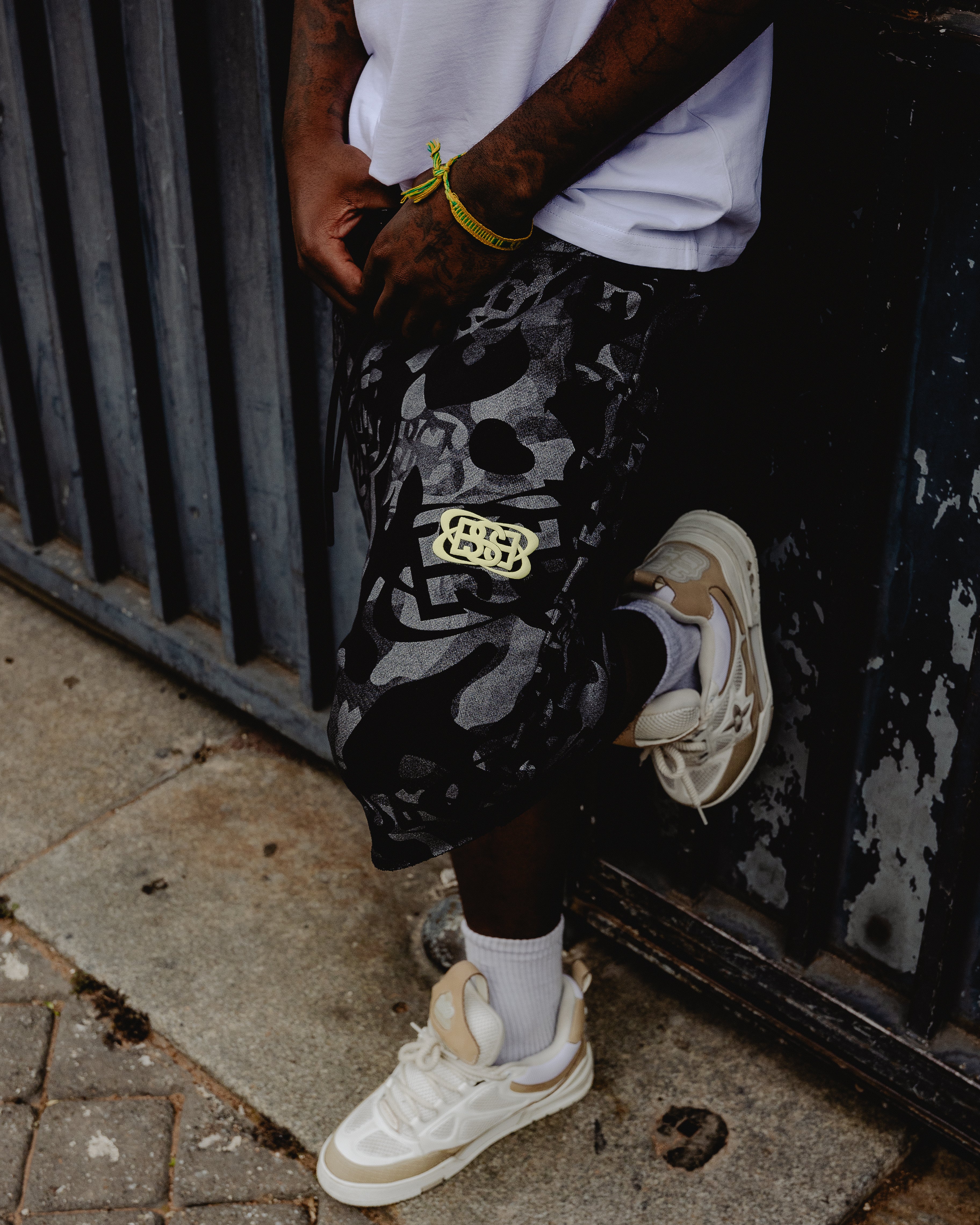 SHORT CAMO NOIR PUFF PRINT