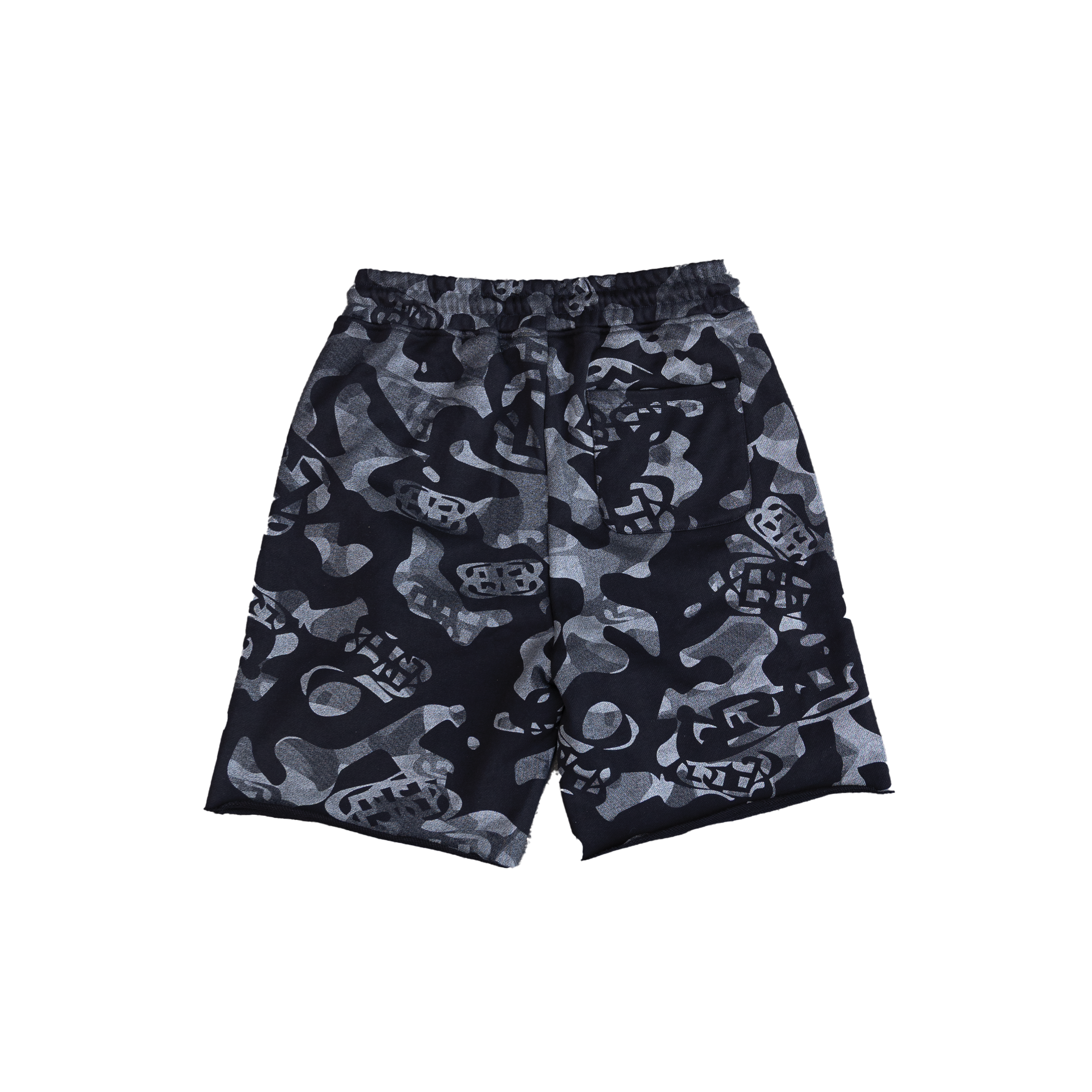 SHORT CAMO NOIR PUFF PRINT