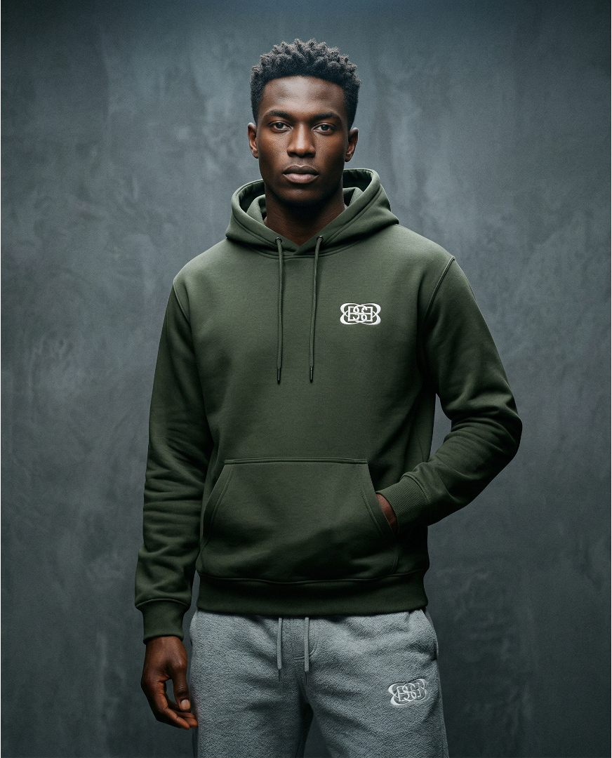 SWEAT À CAPUCHE KAKI