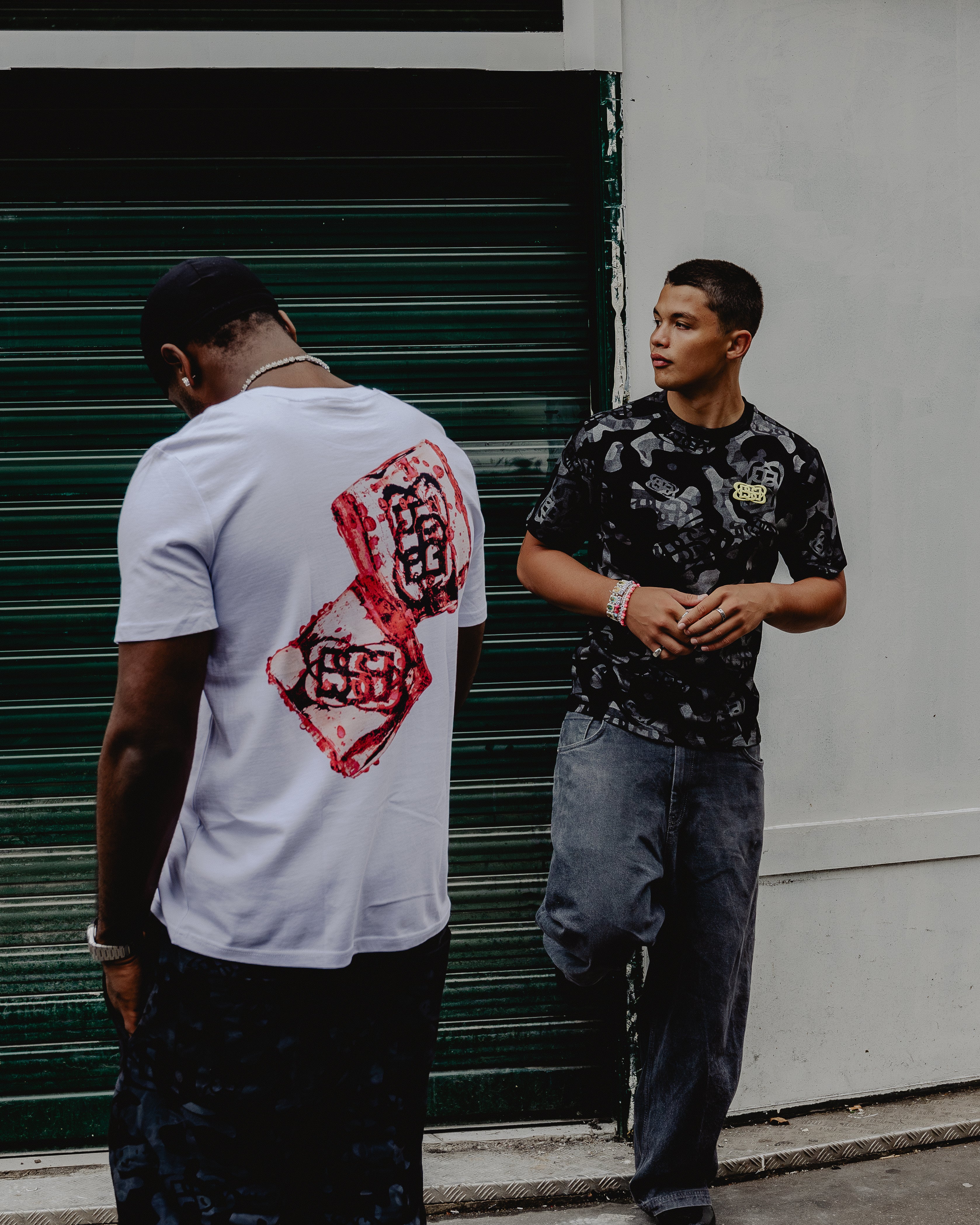 TEE SHIRT BLACK CAMO PUFF PRINT