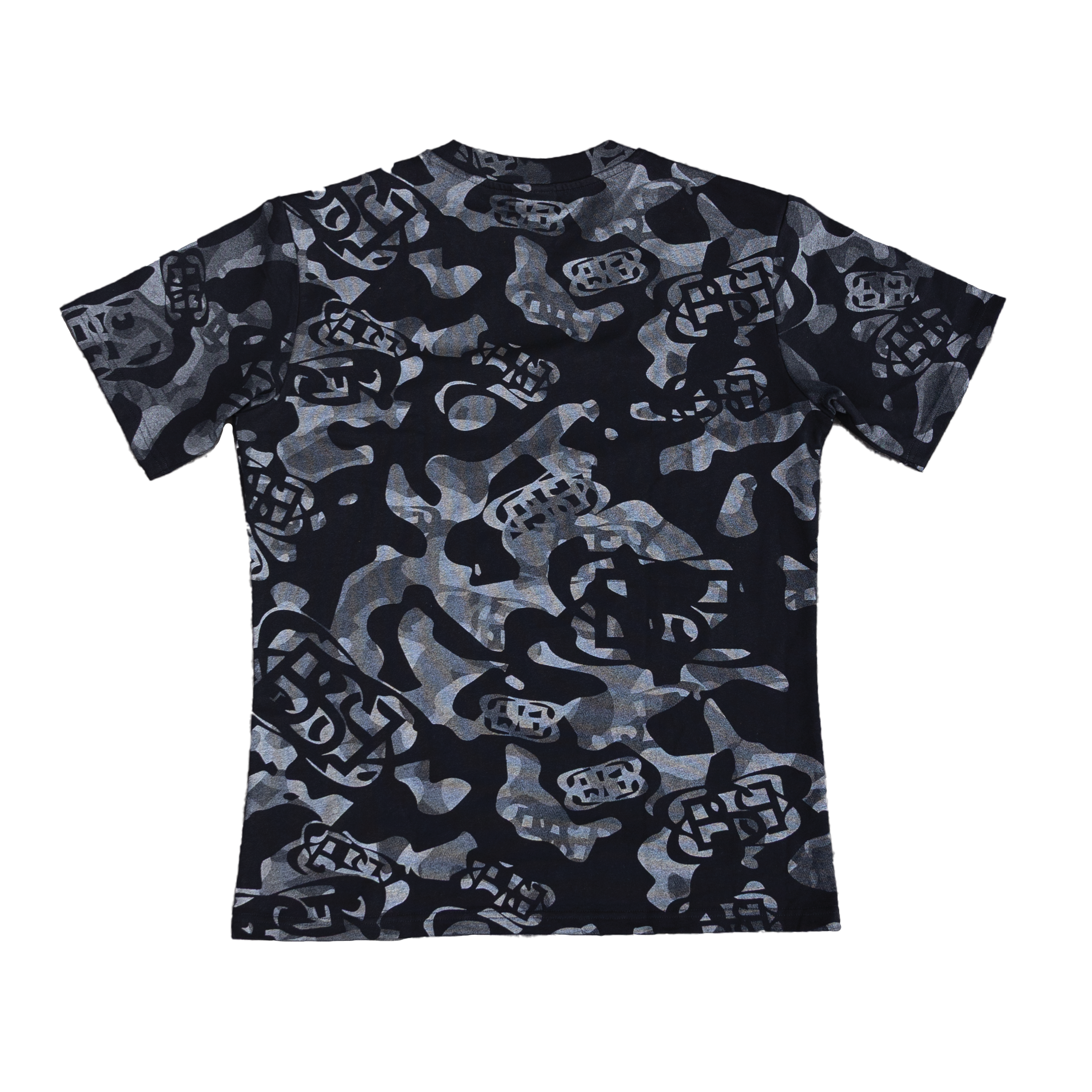 TEE SHIRT BLACK CAMO PUFF PRINT