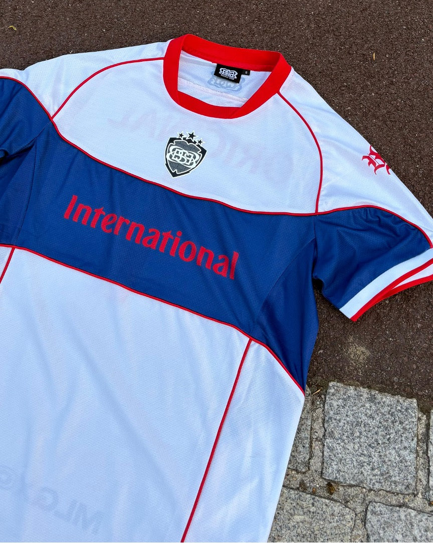 MAILLOT JERSEY BSB INTERNATIONAL WHITE & BLUE & RED (ÉDITION LIMITÉE)