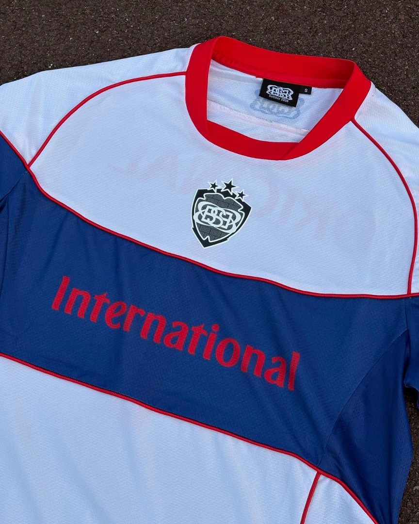 MAILLOT JERSEY BSB INTERNATIONAL WHITE & BLUE & RED (ÉDITION LIMITÉE)